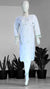 White Ladies Suit with Green Embroidery 2 PC Kurta Style AZAADI SALE