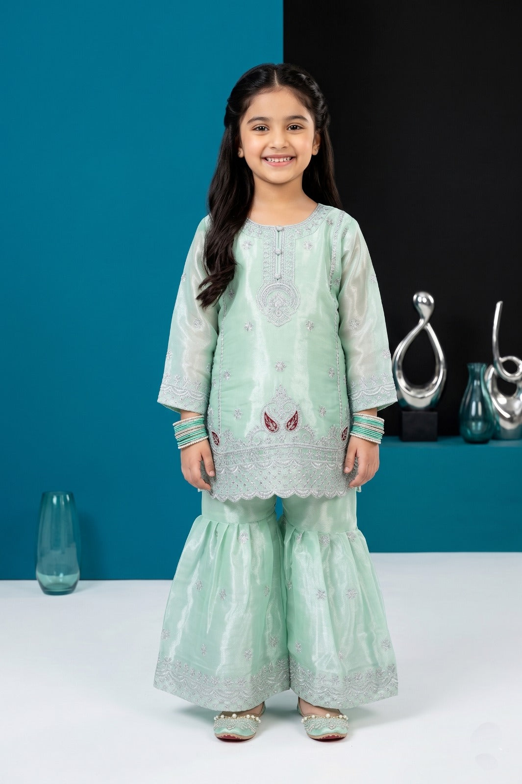 Luxury Shesha Silk Embroidered 3-Piece Festive Collection | Pehnavaa Store