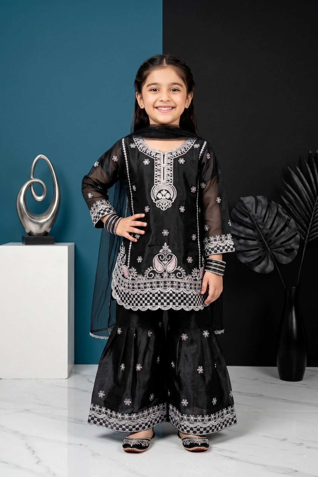 Luxury Shesha Silk Embroidered 3-Piece Festive Collection | Pehnavaa Store