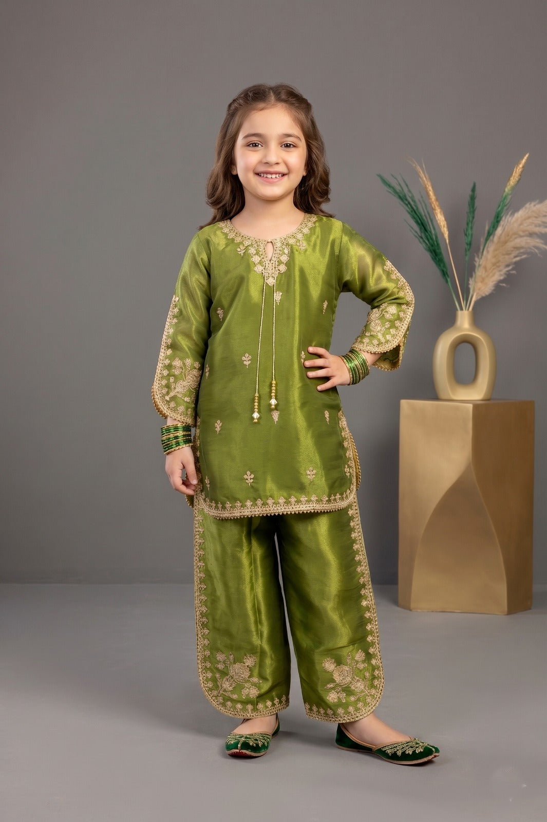 Luxury Shesha Silk Embroidered 3-Piece Festive Collection | Pehnavaa Store
