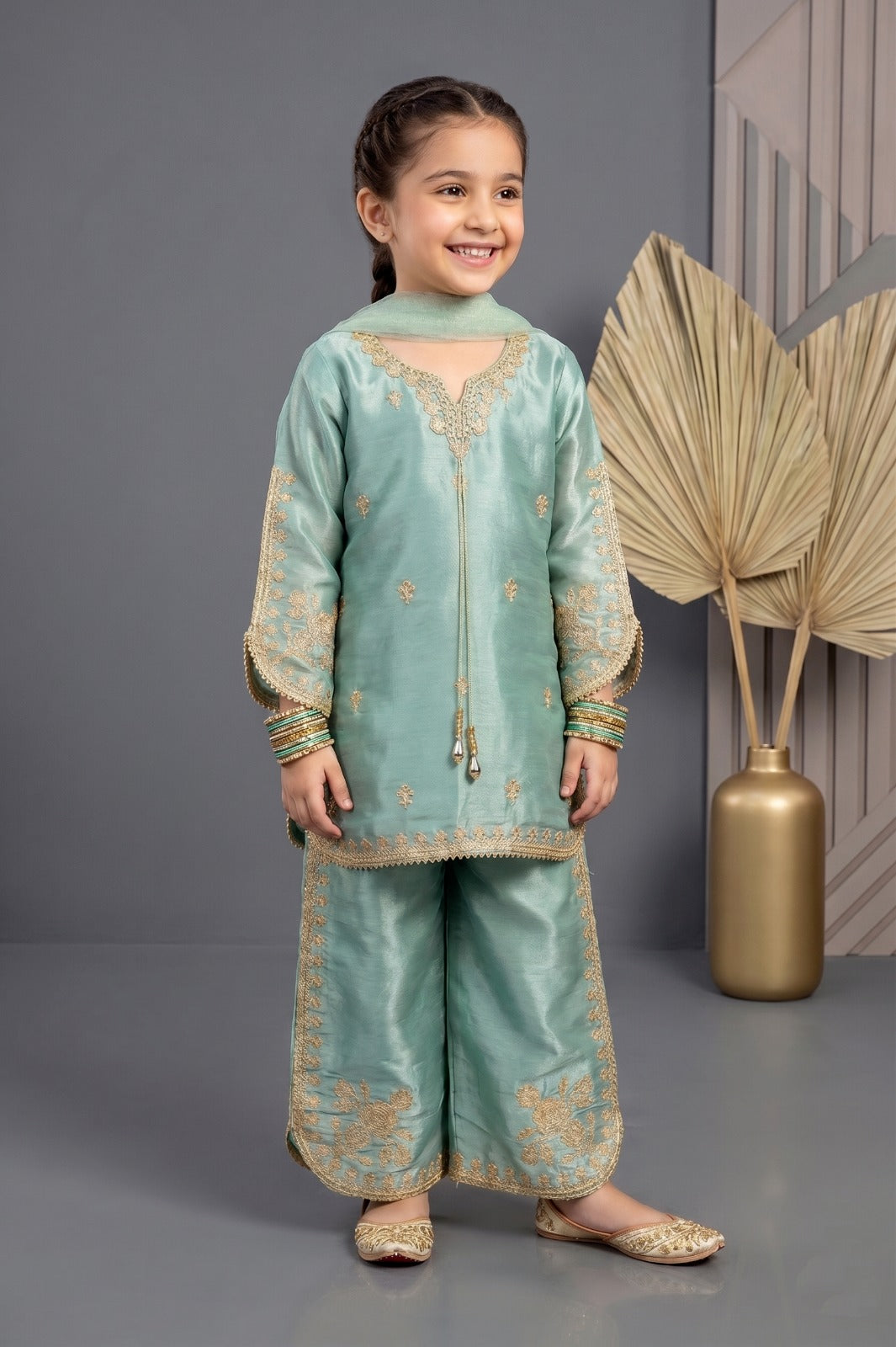 Luxury Shesha Silk Embroidered 3-Piece Festive Collection | Pehnavaa Store