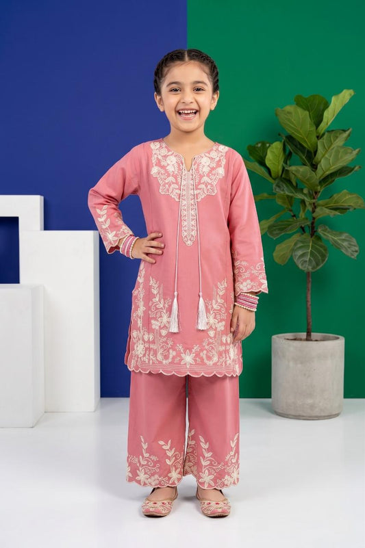 Pehnavaa Girls' Embroidered Cotton 2-Piece Suit – Elegant  Festive Wear