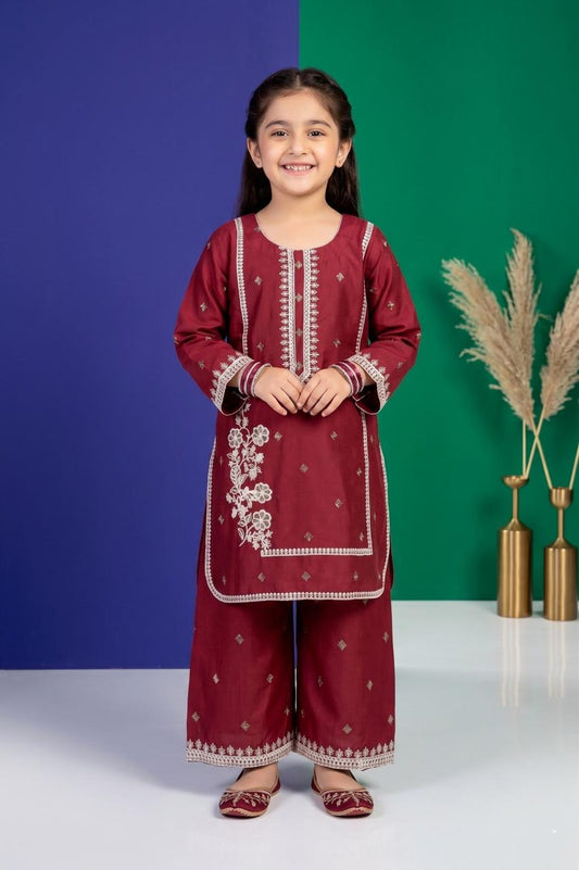 Pehnavaa Kids' Luxury Embroidered Cotton 2-Piece Suit – Vibrant Festive Collection