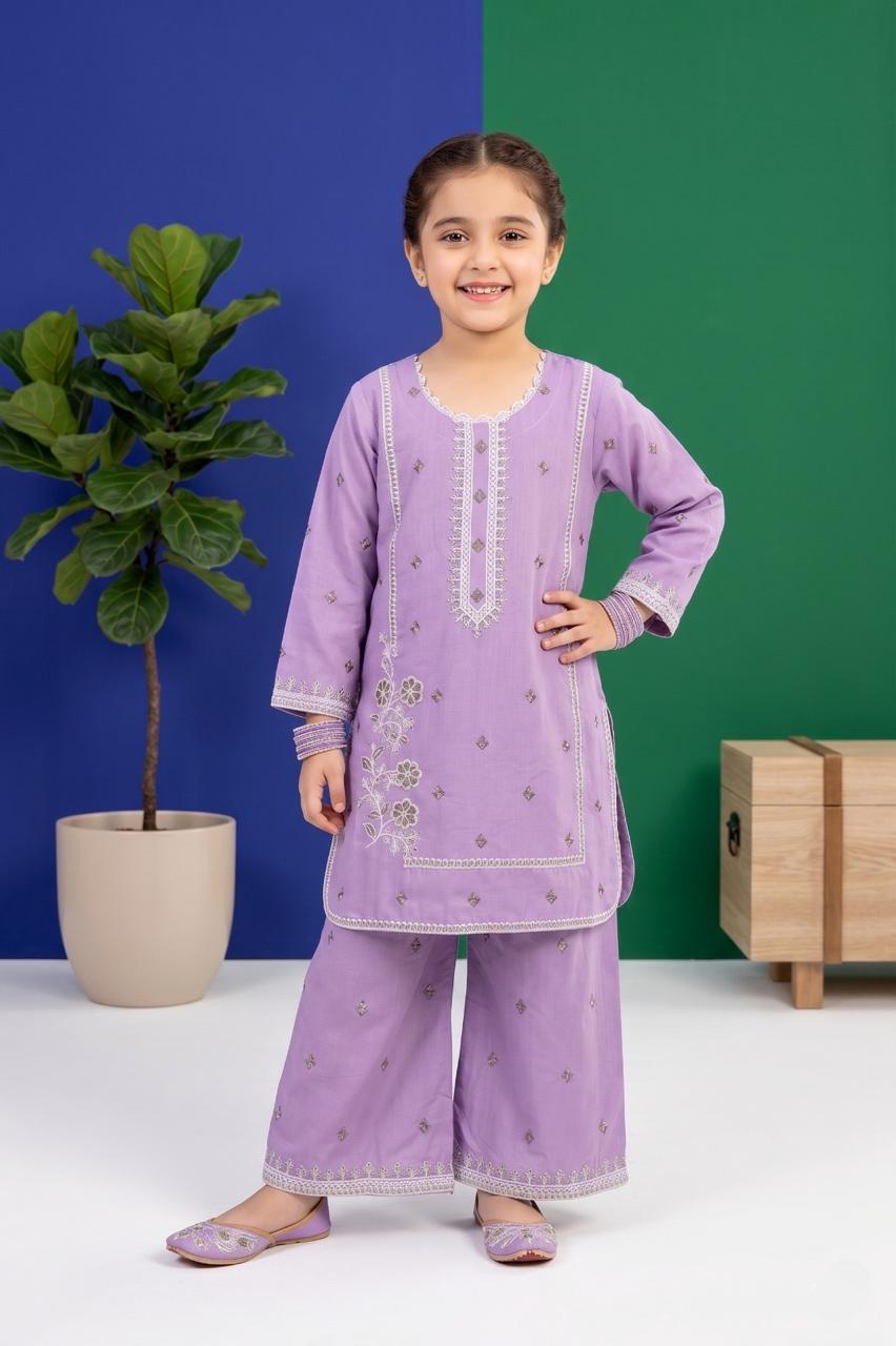 Pehnavaa Kids' Luxury Embroidered Cotton 2-Piece Suit – Vibrant Festive Collection