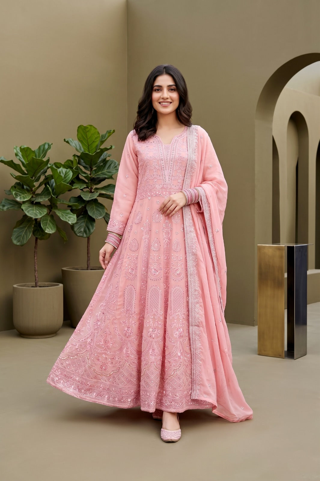 Emaan Adeel Eshaal Chiffon Collection (ESH-07) | Luxury Embroidered Pishwas Maxi | Pehnavaa Store
