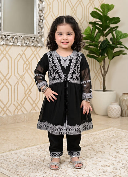 Kids Chiffon Jacket Style 3Pc Suit