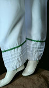 White Ladies Suit with Green Embroidery 2 PC Kurta Style AZAADI SALE
