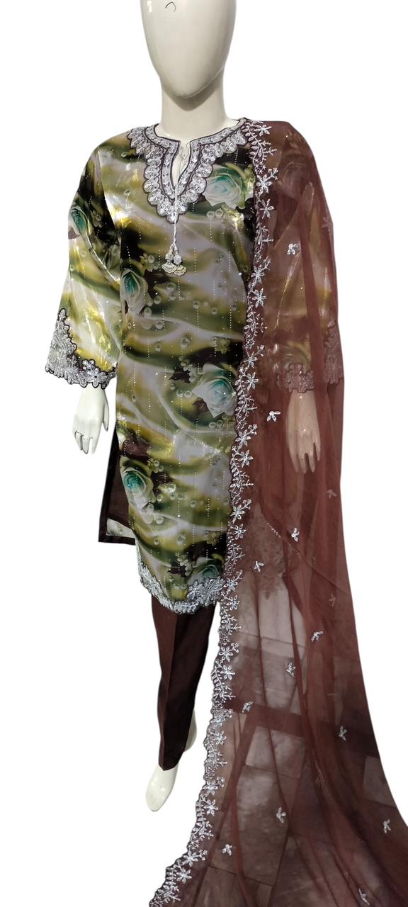 Fancy China Tissue 3-Piece Suit – Elegance Redefined