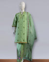 Fresh Pistachio – Cotton Embroidered 3PC Summer Suit