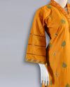 Sunshine Glow – Mustard Cotton Embroidered 2PC Summer Suit