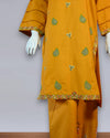 Sunshine Glow – Mustard Cotton Embroidered 2PC Summer Suit