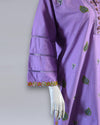 Lavender Grace – Light Purple Cotton Embroidered 3PC Summer Suit