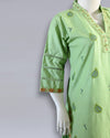 Fresh Pistachio – Cotton Embroidered 3PC Summer Suit