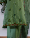 Fresh Pistachio – Cotton Embroidered 3PC Summer Suit