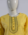 Golden Glow – Yellow Cotton Embroidered 2PC Summer Suit